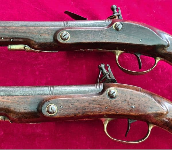 A rare pair of Flintlock Blunderbuss pistols engraved L Braine. Circa 1720. Ref 3967